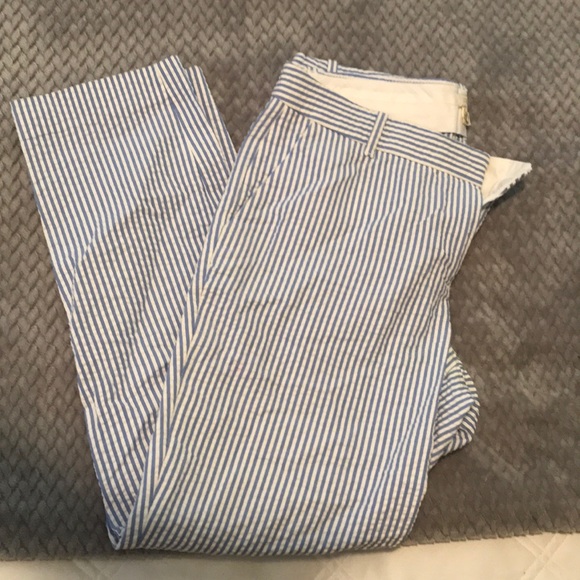 Pants - J Crew searsucker capris